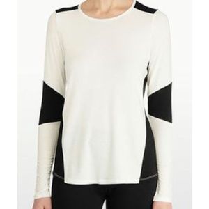 NYDJ Black and Ivory long sleeve top